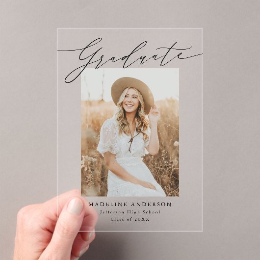 Ankündigung eines eleganten Script-Akryllischen Ab (Insitu (Handheld))