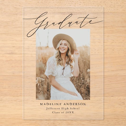 Ankündigung eines eleganten Script-Akryllischen Ab (Vorderseite)