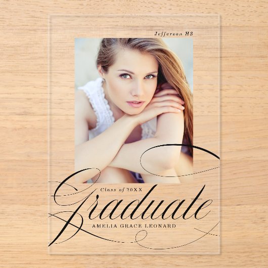 Ankündigung eines eleganten Script-Akryllischen Ab (Vorderseite)