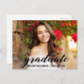 Ankündigung eines eleganten Script-Uni-Abschlusses (Vorne/Hinten)