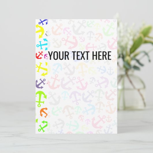 Ankündigung eines farbenfrohen Musters (Stehend Vorderseite)