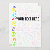 Ankündigung eines farbenfrohen Musters (Vorne/Hinten)