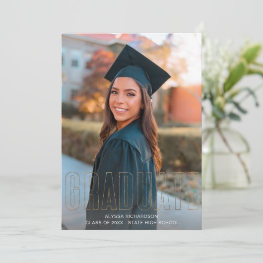 Ankündigung eines Glitzer Graduate Foto Vertical (Stehend Vorderseite)