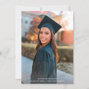 Ankündigung eines Glitzer Graduate Foto Vertical