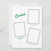 Ankündigung eines grünen Vierer-Foto-Abschlusses (Vorderseite)