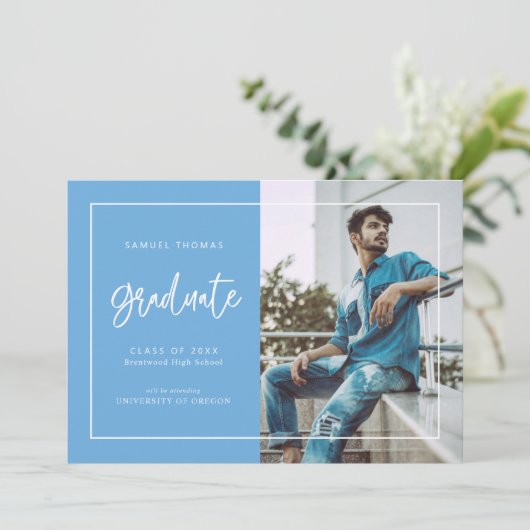 Ankündigung eines handgeschriebenen Skript-Abschlu (Stehend Vorderseite)