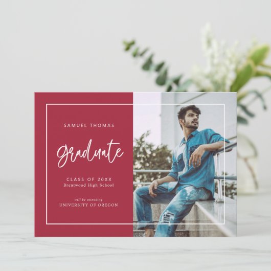 Ankündigung eines handgeschriebenen Skript-Abschlu (Stehend Vorderseite)