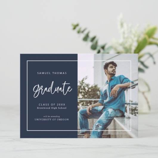 Ankündigung eines handgeschriebenen Skript-Abschlu (Stehend Vorderseite)