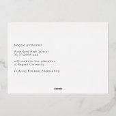 Ankündigung eines Hochschulabsolventen 2023 in ein (Rückseite)