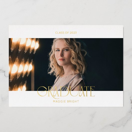 Ankündigung eines Hochschulabsolventen 2023 in ein (Vorderseite)