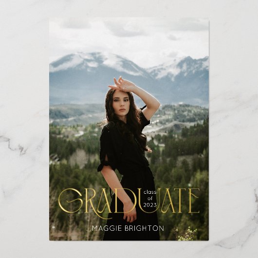 Ankündigung eines Hochschulabsolventen 2023 in ein (Vorderseite)