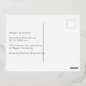 Ankündigung eines Hochschulabsolventen 2023 in ein (Rückseite)