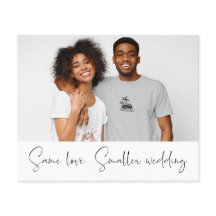 Ankündigung eines kleineren Hochzeitshaushalts für