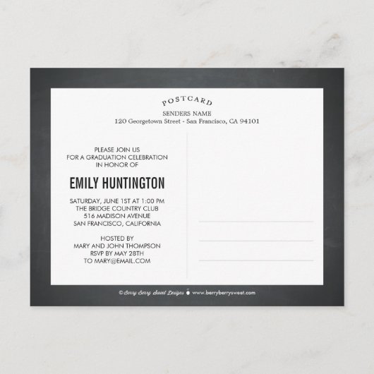 Ankündigung eines künftigen Abschlusses (Rückseite)