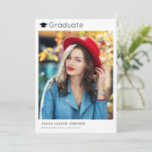 Ankündigung eines minimalen weißen Abschlusses (Stehend Vorderseite)