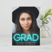 Ankündigung eines modernen Aquamarinen Blue Neon A (Stehend Vorderseite)