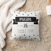 Ankündigung eines modernen Babystaates Kissen (Decke)