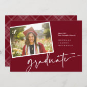 Ankündigung eines modernen Foto Graduate Snapshot (Vorne/Hinten)