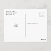 Ankündigung eines modernen High School Abschlusses Postkarte (Rückseite)