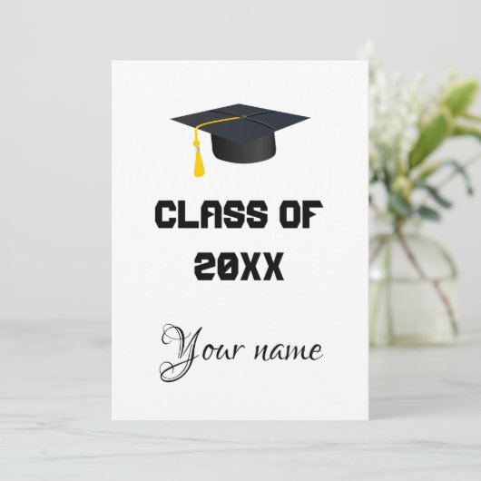 Ankündigung eines modernen minimalistischen Abschl (Stehend Vorderseite)