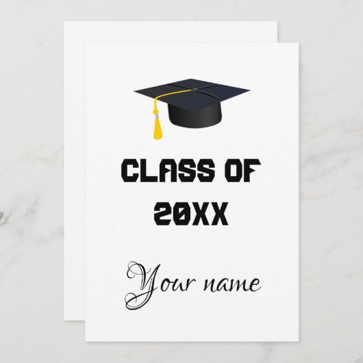 Ankündigung eines modernen minimalistischen Abschl (Vorne/Hinten)