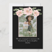 Ankündigung eines modernen, rosafarbenen Abschluss (Rückseite)