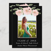 Ankündigung eines modernen, rosafarbenen Abschluss (Vorne/Hinten)