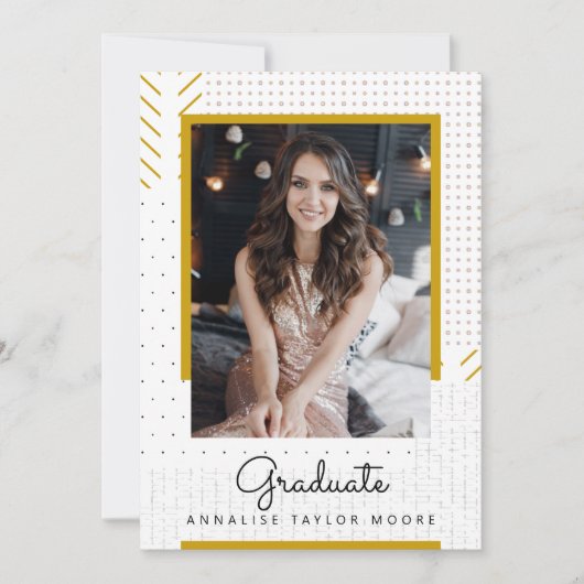 Ankündigung eines modernen Textur-Graduate-Fotos (Vorderseite)