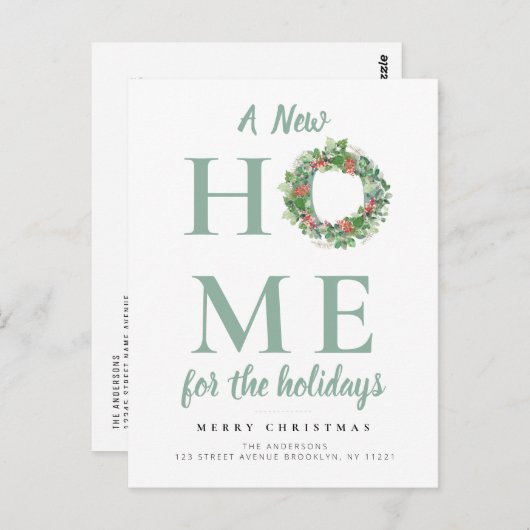 Ankündigung eines modernen Weihnachtsschadens Postkarte (Vorne/Hinten)