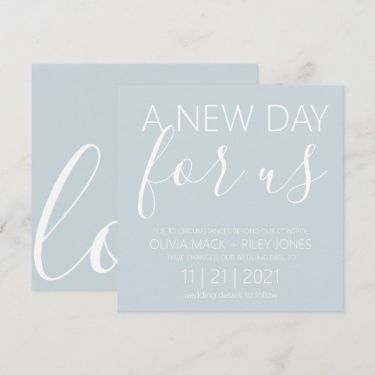 Ankündigung eines neuen Hochzeitstages (Vorne/Hinten)