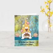 Ankündigung eines neuen Jobs als Bäcker (Gelbe Blume)