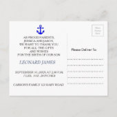 Ankündigung eines neuen Kindes (Rückseite)