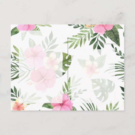 Ankündigung eines Neugeborenen-Mädchens - Tropisch (Rückseite)