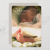 Ankündigung eines niedlichen Baby-Custom-Fotos (Vorne/Hinten)