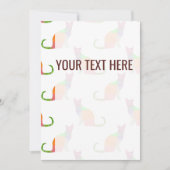 Ankündigung eines niedrigen Poly-Farbkatzenmusters (Vorderseite)