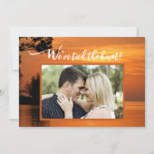 Ankündigung eines privaten Hochzeitssonne-Fotos (Vorderseite)