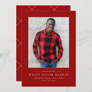 Ankündigung eines roten Abschlusses mit klassische