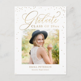 Ankündigung eines schönen Abschlusses Postkarte