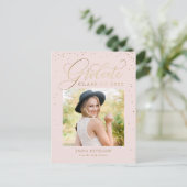 Ankündigung eines schönen Abschlusses Postkarte (Stehend Vorderseite)