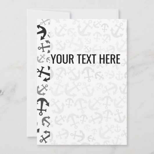 Ankündigung eines Schwarz-weißen Ankermusters (Vorderseite)