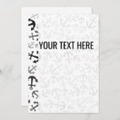 Ankündigung eines Schwarz-weißen Ankermusters (Vorne/Hinten)