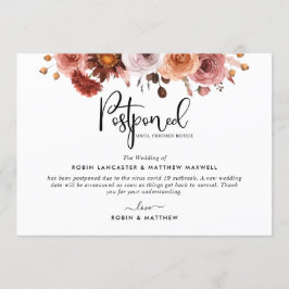 Ankündigung eines verschoben Ereignisses, Burgundy