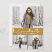 Ankündigung eines vertikalen 3-Foto-Abschlusses (Vorderseite)