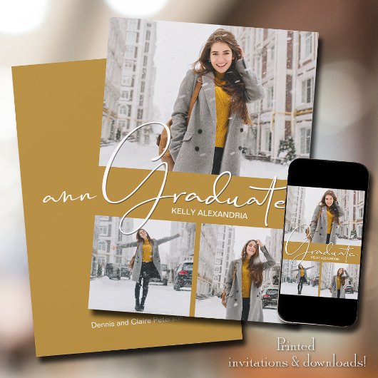 Ankündigung eines vertikalen 3-Foto-Abschlusses