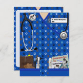 Ankündigung eines veterinärmedizinischen Graduates (Vorne/Hinten)