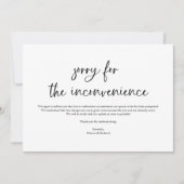 Ankündigung einfacher zeitgemäßer Stornierungen (Vorderseite)