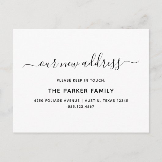 Ankündigung | Einfaches Skript Postkarte (Vorderseite)