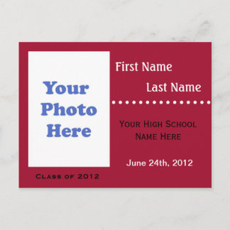 Ankündigung/Einladung des Abschlusses Einladungspostkarte