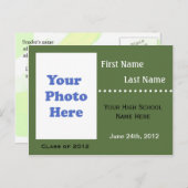 Ankündigung/Einladung des Abschlusses Einladungspostkarte (Vorne/Hinten)