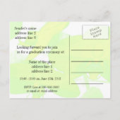 Ankündigung/Einladung des Abschlusses Einladungspostkarte (Rückseite)